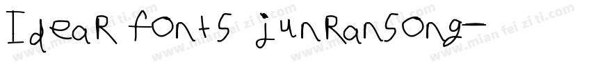 Idear fonts junransong字体转换